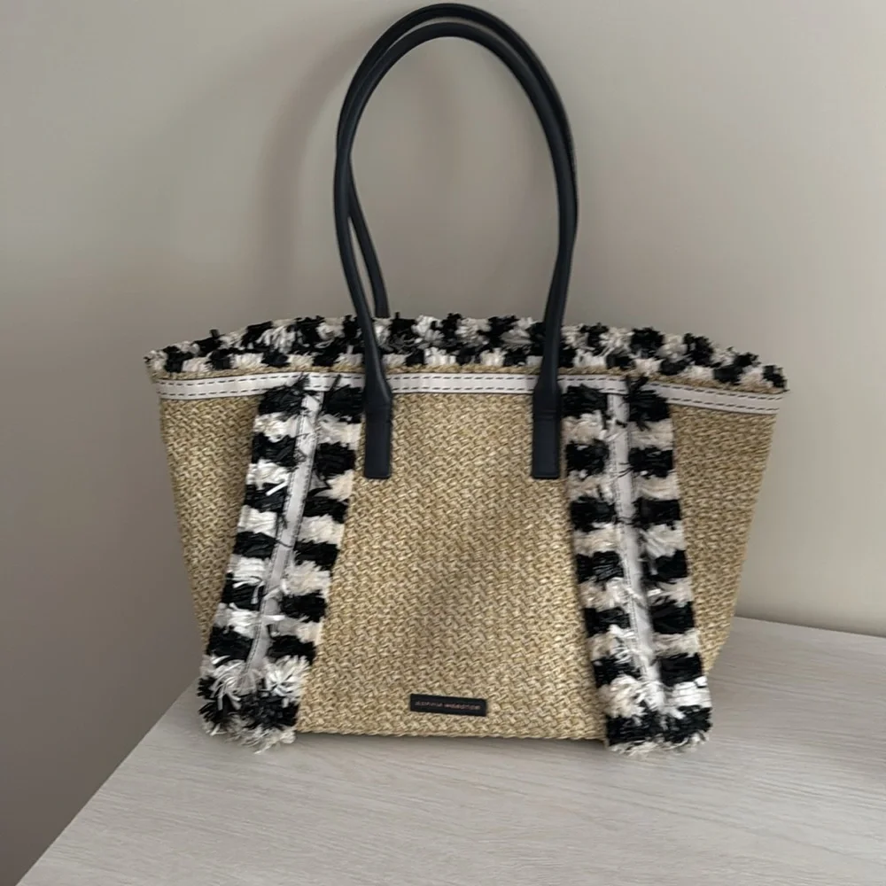 Sophia Webster MONOCHROME TAYA RAFFIA TOTE VGUC - Picture 3 of 8